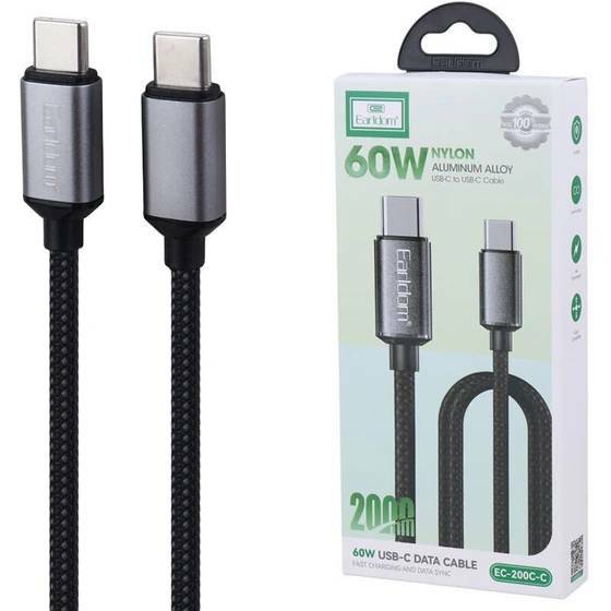 کابل 2 متری دو سر تایپ سی ال درام مدل EC-200C